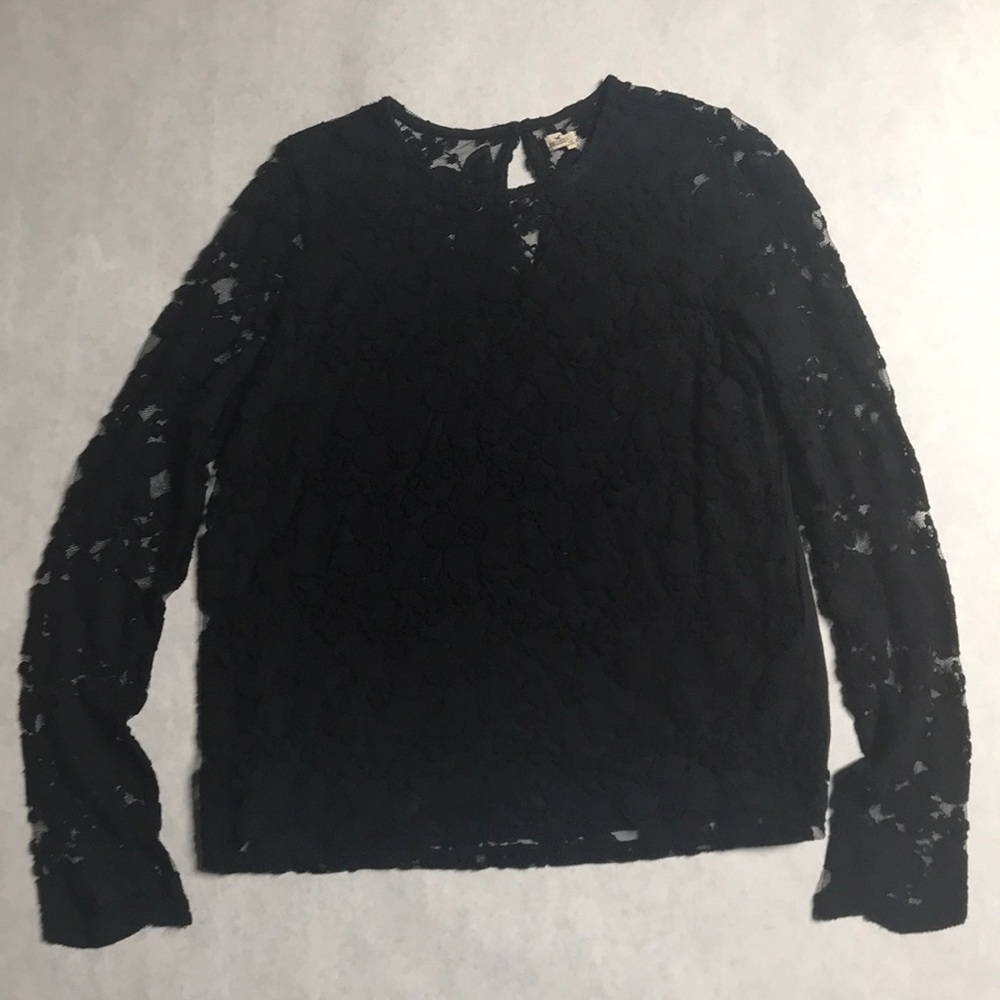Hollister Black lace top sz S